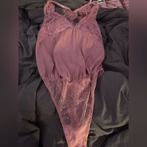 Size Medium free people intimately rose lace bodysuit NWT
